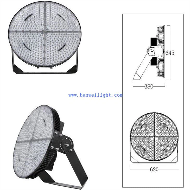 500W LED Pickleball Court Teeb pom kev zoo