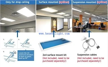 Mount Ceiling LED 2 x 4ft Flat Vaj Huam Sib Luag Teeb