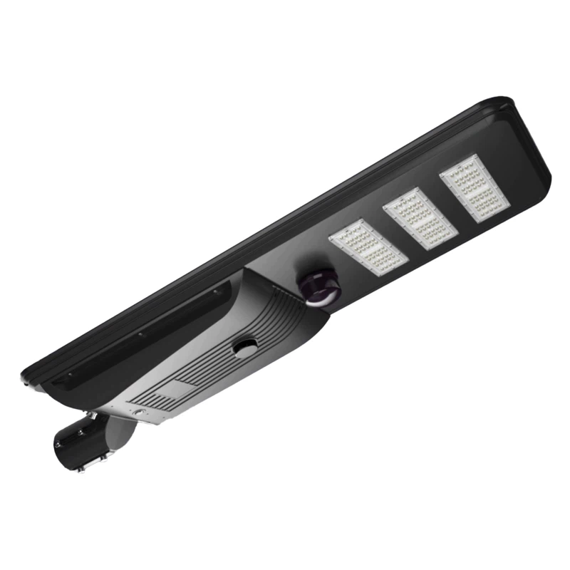 30W 40W 60W 80W 100W 120W Solar Integrated Street Light LED Hnub Ci Txoj Kev Teeb Sab nraum zoov Waterproof IP65 Nrog Motion Sensor Chaw Taws Teeb