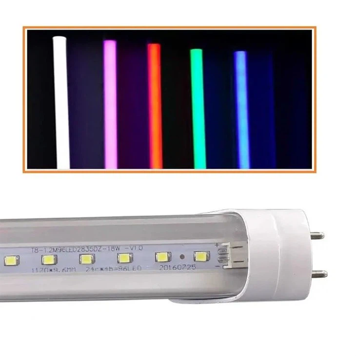 Xim Hloov Rgb Led Tube Teeb