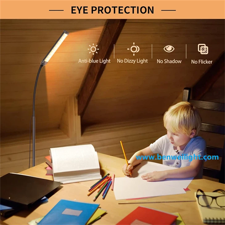 Dimmable LED Floor Lamp With 3 Colors, Flexible Gooseneck For Office & Bedroom best