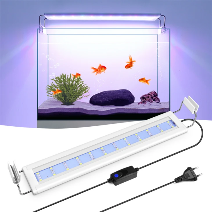 Extendable bracket teeb, LED thoob dej yug ntses teeb pom kev zoo rau cov nroj tsuag dej.