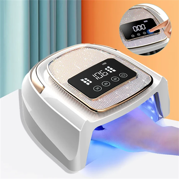 Yav dhau los: Cordless Rechargeable UV Led Nail Lamp Wireless 120W Nail Dryer