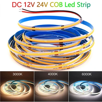 5/10m COB LED Sawb Teeb Rau Tsev Sab Hauv Tsev