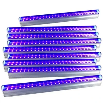 12 LED UV Dub Teeb Teeb Teeb Teeb Teeb rau chav pw