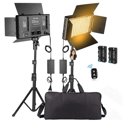 Nruam Soft Box Video Teeb Teeb 2 X 125w 5500K Diam duab Hnub Teeb Teeb Thiab Lub Teeb Pom Kev