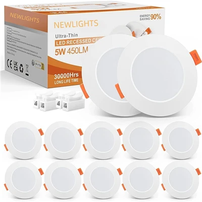 Dimmable LED Recessed Downlights - 3W-24W Slim Vaj Huam Sib Luag Teeb (2.5 "/4")