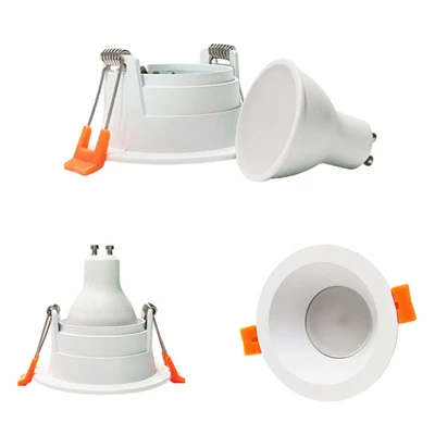 Dual Head LED Downlight - Square Recessed Qab nthab Fixture (MR16/GU10)