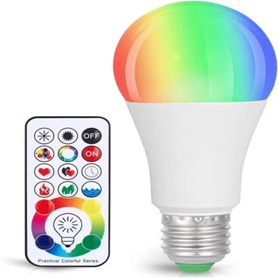 LED xim- hloov lub teeb, 820LM dimmable E26 10W RGBW