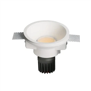 Tsev so Chav Dej Ceiling Spot Fittings Teeb Anti Glare COB Teeb Round Square LED Recessed Plaster Gypsum Downlight