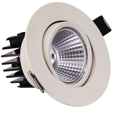 LED Recessed Downlight tuaj yeem teeb Dimmable 8W