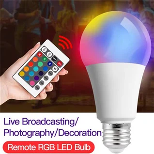 RGB LED Blubs Chaw Taws Teeb Tswj Xim Hloov