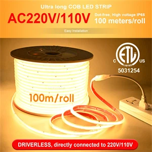 SL10-12V Dawb LED Sawb Teeb 1000 Lumens / m IP65