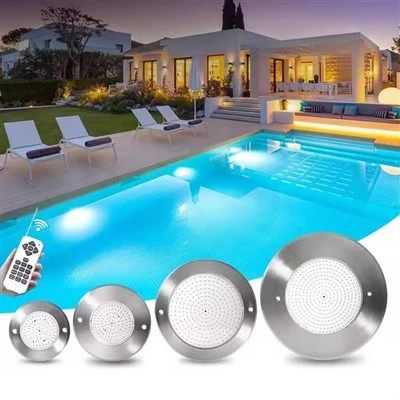 Waterproof Stainless hlau RGB Underwater LED Pas Dej Teeb