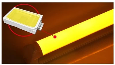 Yellow Anti-UV Kab Resistant Led Tube iav sab hauv tsev T8 Led Tube teeb pom kev zoo